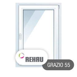 Одностворчатые окна Rehau Grazio (55 створка) 900*1400