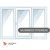 Пластиковые окна Salamander Streamline (Германия), трехстворчатые 2000*1400