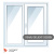 Двухстворчатые окна Rehau Delight Design 1400*1400